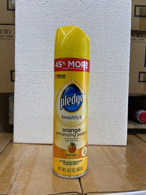 Pledge Enhancing Polish, Orange Scent, 14.2 oz